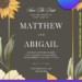 Free Editable Canva | Sunflower Fall Floral Wedding Invitation | Instant Download