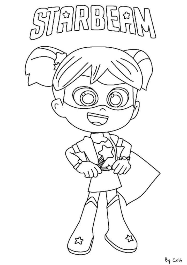Starbeam Coloring Page Template