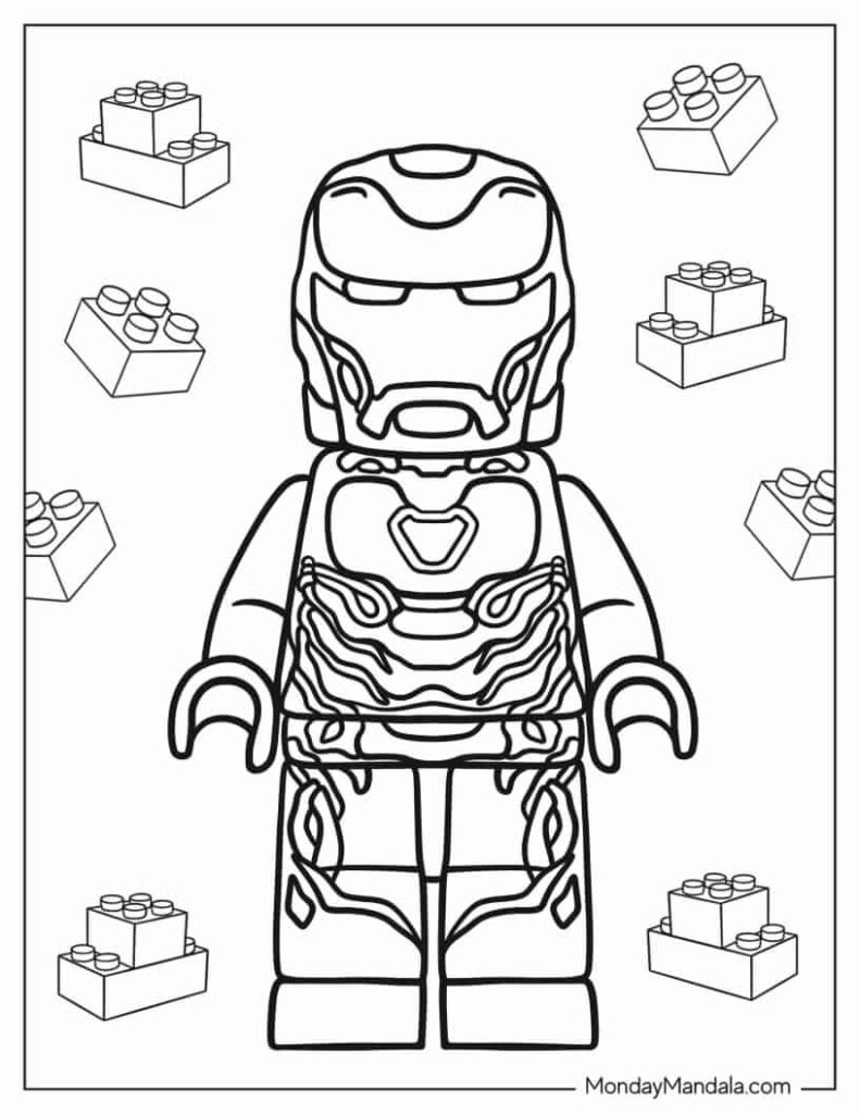 Lego Iron Man Coloring Pages Templates