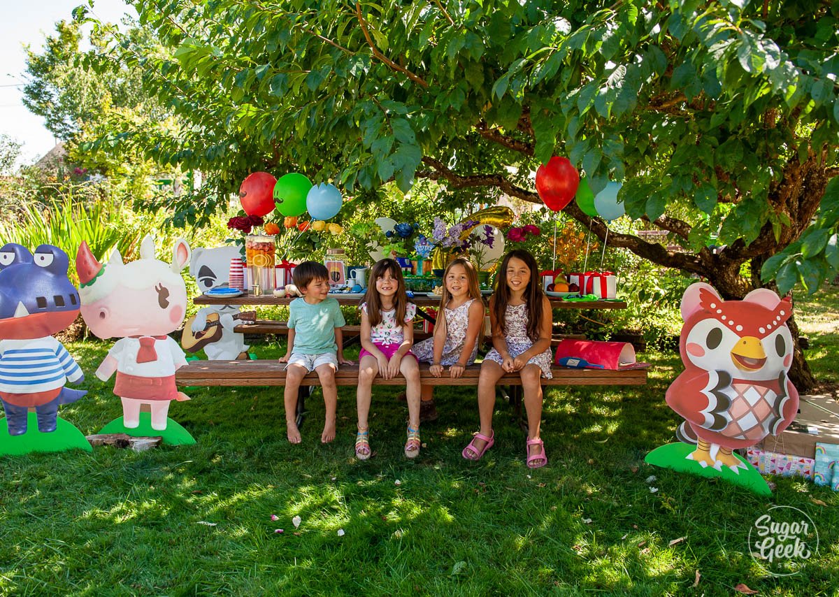 Backyard Animal Crossing Birthday Character Cutouts