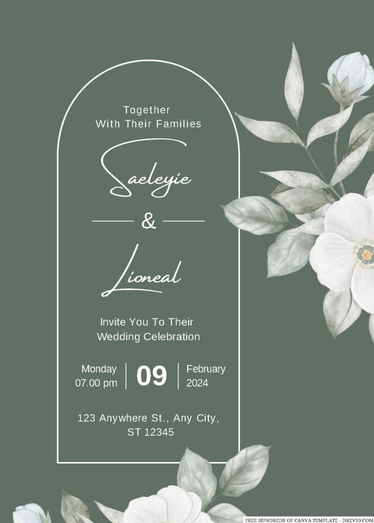 Modern Sage White Floral