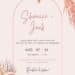 Watercolor Dried Floral Wedding Invitation