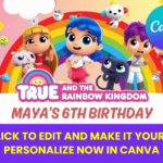 (Free Canva Template) Magical True And The Rainbow Kingdom Birthday Kits (Updated Design)