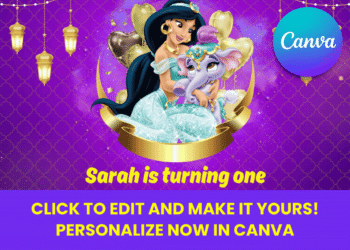 Princess Jasmine Birthday Invitation