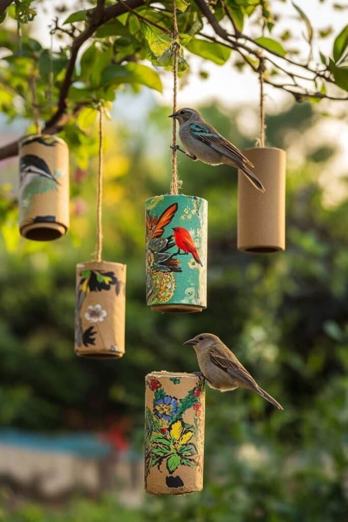 DIY Bird Feeders from Toilet Paper Rolls
