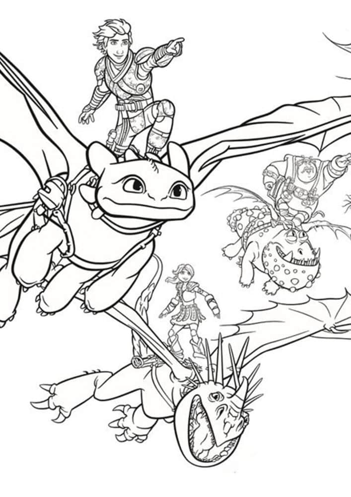 How to Train Your Dragon Coloring pages 1