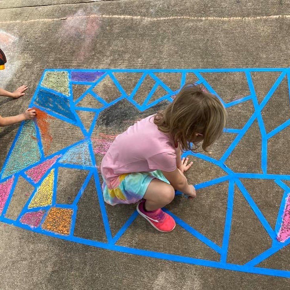 Sidewalk Chalk Town in Summer