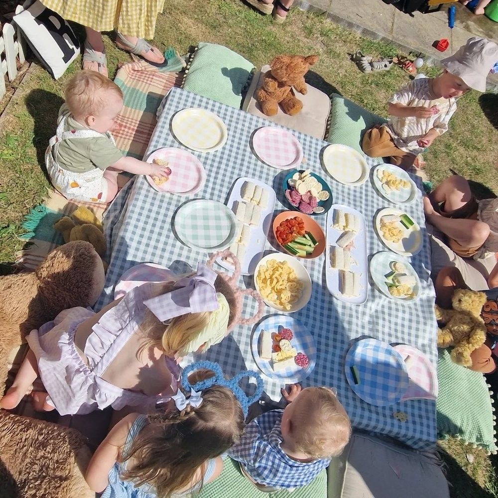 Toadstool Picnic Time in summer
