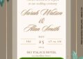 Free Editable Canva | Eucalyptus Greenery Wedding Invitation