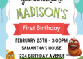 Free Editable Canva | Larva Island Birthday Invitation | Instant Download