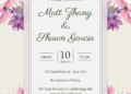 Free Printable Vibrant Daisy And Peony Wedding Invitation | Instant Download