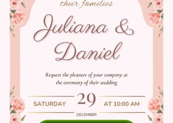 Floral Archway Wedding Invitation
