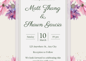 Free Printable Vibrant Daisy And Peony Wedding Invitation | Instant Download