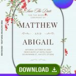 Gorgeous Berry Wedding Invitation | Editable Canva Template