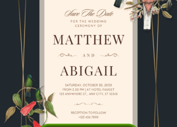 The Blooming Nest Wedding Invitation
