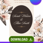 Stunning Camellia Wedding Invitation | Editable Canva Template
