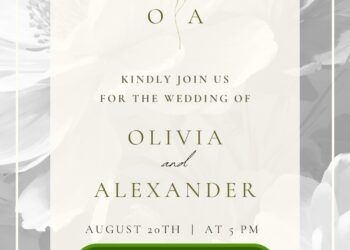 Free Printable Dreamy Spring Floral Wedding Invitation | Instant Download