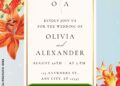 Artful Lily Garden Wedding Invitation