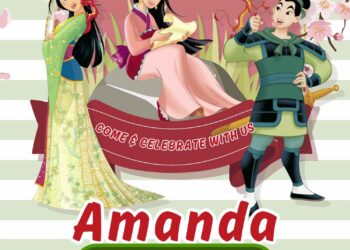 Disney Mulan Sakura Garden Invitation