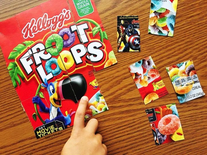 Cereal Box Puzzles Summer Craft