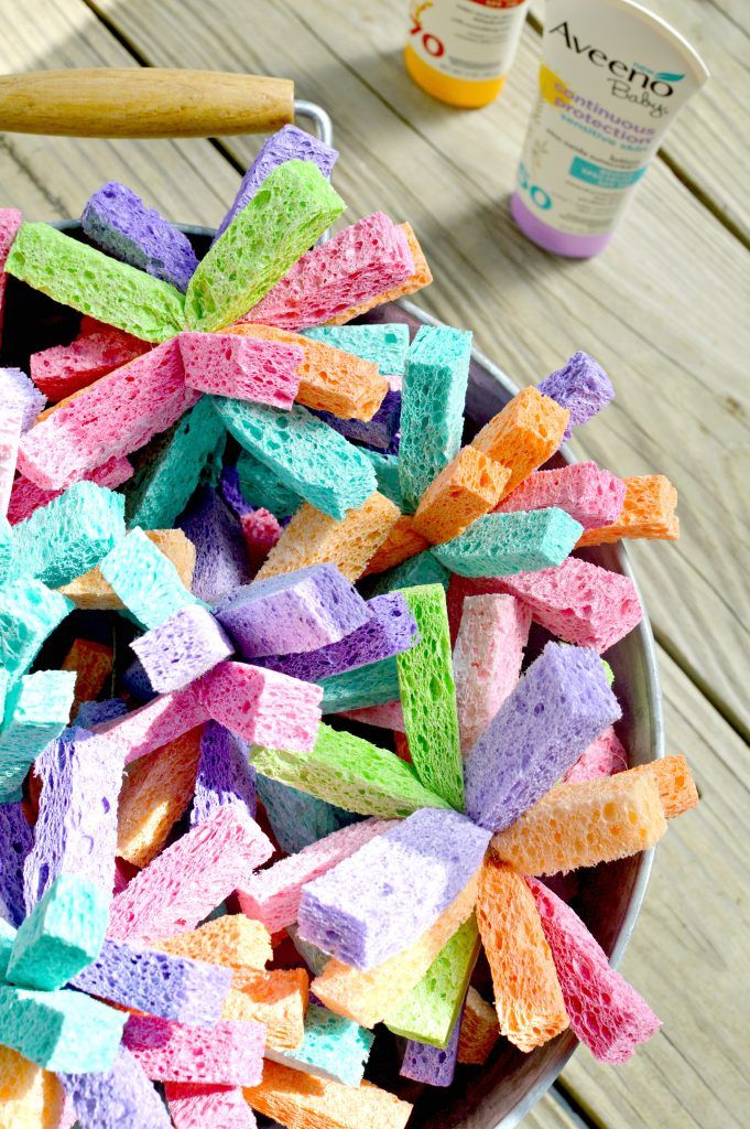 Sponge Water Bombs Summer Crafts