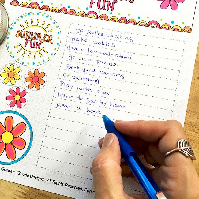 Summer Activity Jar for Kids 2