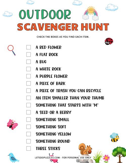free scavenger hunt templates 1