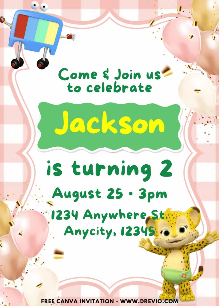 Free Word Party Birthday Invites to Edit Online in Canva
