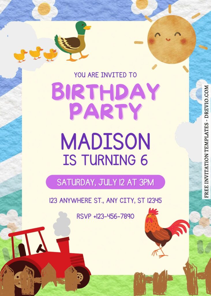 Free Editable Barnyard Birthday Party Invitation Templates in Canva – Customize Instantly