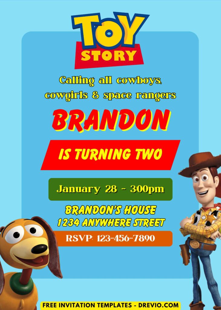 Free and Editable Toy Story Birthday Invitation Templates Made in Canva. Customize Online for free
Free Toy Story Birthday Invites – Customize Online for Your Little Sheriff