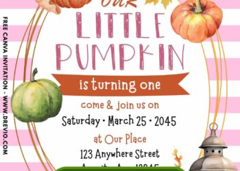 Free Autumn Pumpkin Birthday Invitation Templates