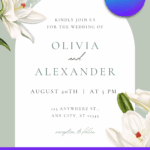 Free Lily Invitation Templates (Editable Canva)