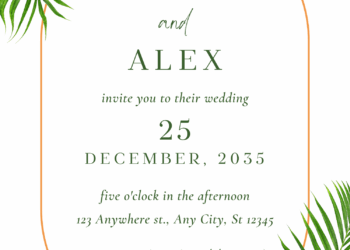 Dreamy Botanical Tropical Greenery Wedding Invitations – Free Watercolor Templates Chic Watercolor Greenery Wedding Invitations with Tropical Elegance