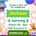 FREE Word Party Canva Invitation Templates