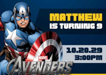 Superhero Squad Birthday Invites – Free Avengers Templates Starring Iron Man, Hulk, and Captain America Assemble the Heroes! Avengers Birthday Invitation Templates You Can Edit