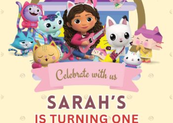 Editable Gabby Dollhouse Canva Templates – Free Birthday Invites for Little Ones Dollhouse Dreams Come True! Free Gabby’s Birthday Invitation Templates