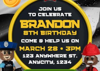 Roblox Brookhaven RP Birthday Invitation Template – Free Download