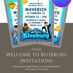 FREE Roblox – Welcome To Bloxburg Invitation Template