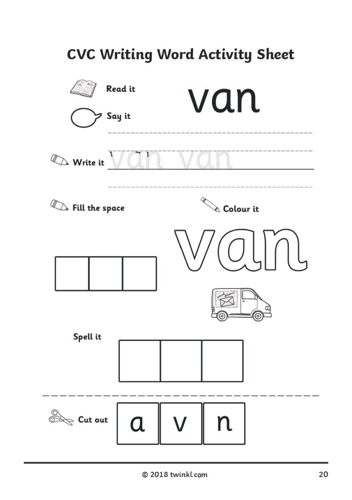 CVC Word Building Printables page 0021