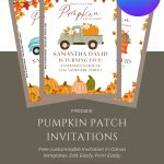 FREE Cute Fall Pumpkin Patch Invitation Template