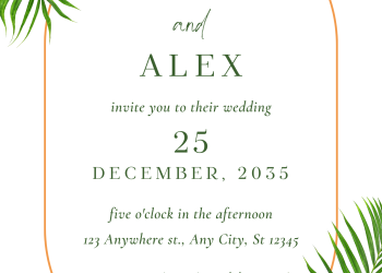 Tropical Wedding Vibes: Editable Greenery Invitation Templates with Watercolor Design