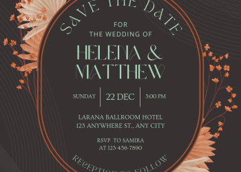 Free Editable Boho Greenery and Floral Wedding Invitation Templates – Aesthetic & Minimal in Canva
