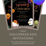FREE Spooky One First Birthday Invitation Template