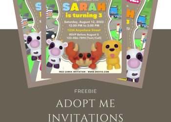 Free and Editable Adorable Roblox Adopt Me Birthday Invitation Templates Made in Canva. Customize Online for Free