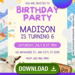FREE Watercolor Farm Birthday Invitations