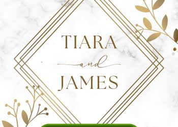 Modern Marble, Golden Leaves – Free Canva Wedding Invites for Chic Couples