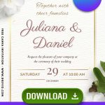 FREE Minimalist Garden Wedding Invitations