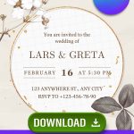 FREE Pastel Floral Wedding Invitations