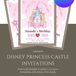 FREE Disney Princess Castle Birthday Invitations