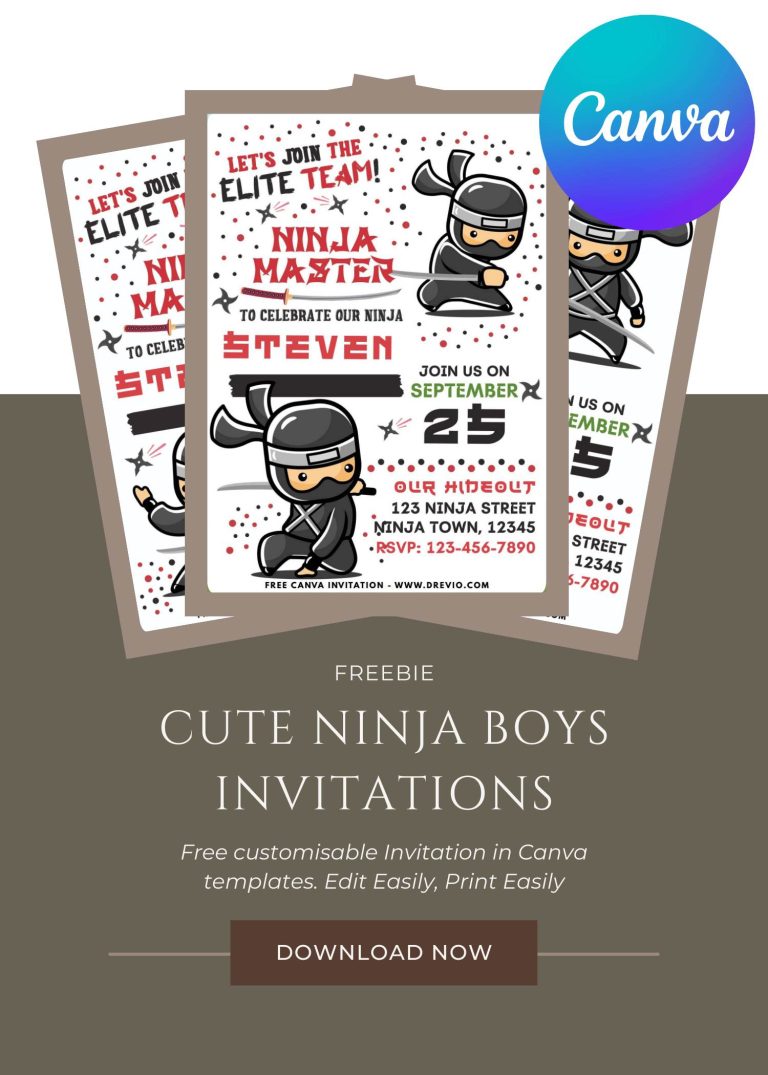cute-ninja-birthday-invite-template-free